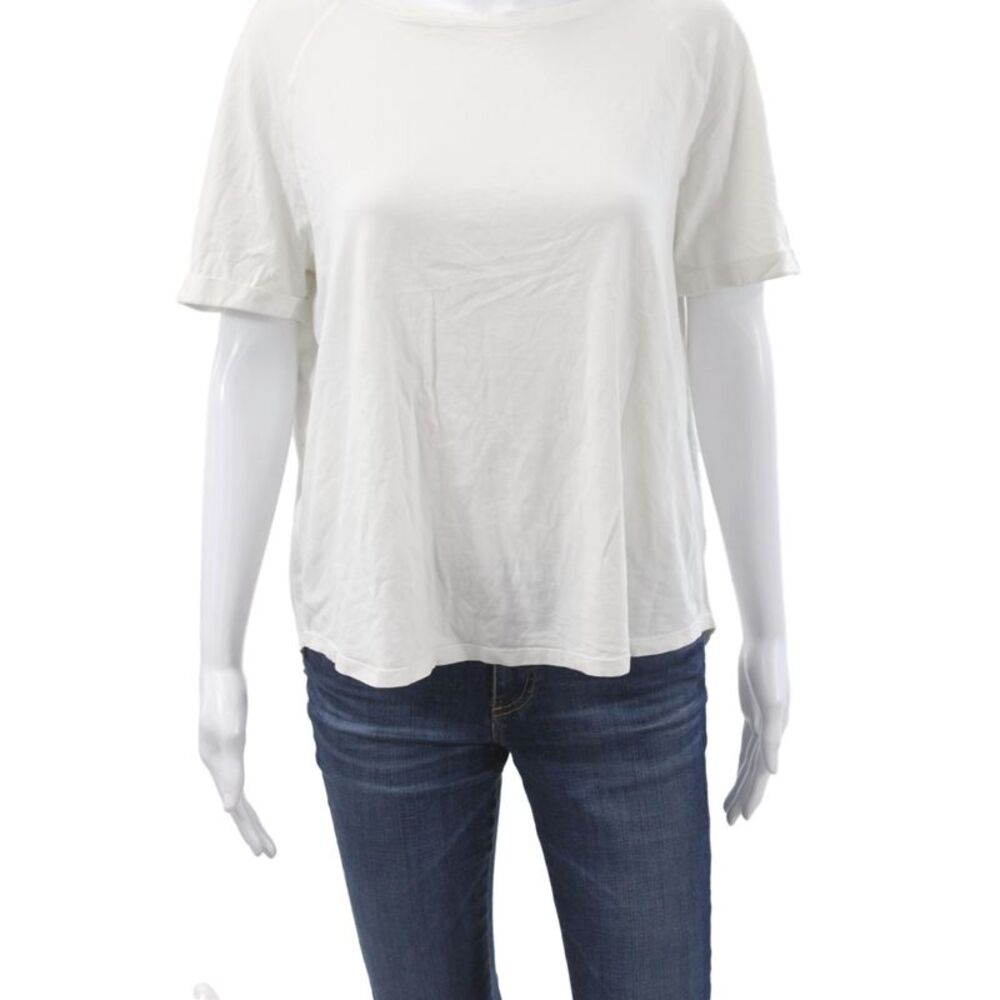 White Label Womens Short Sleeve Round Neck White T Shirt 90% Cotton Size L